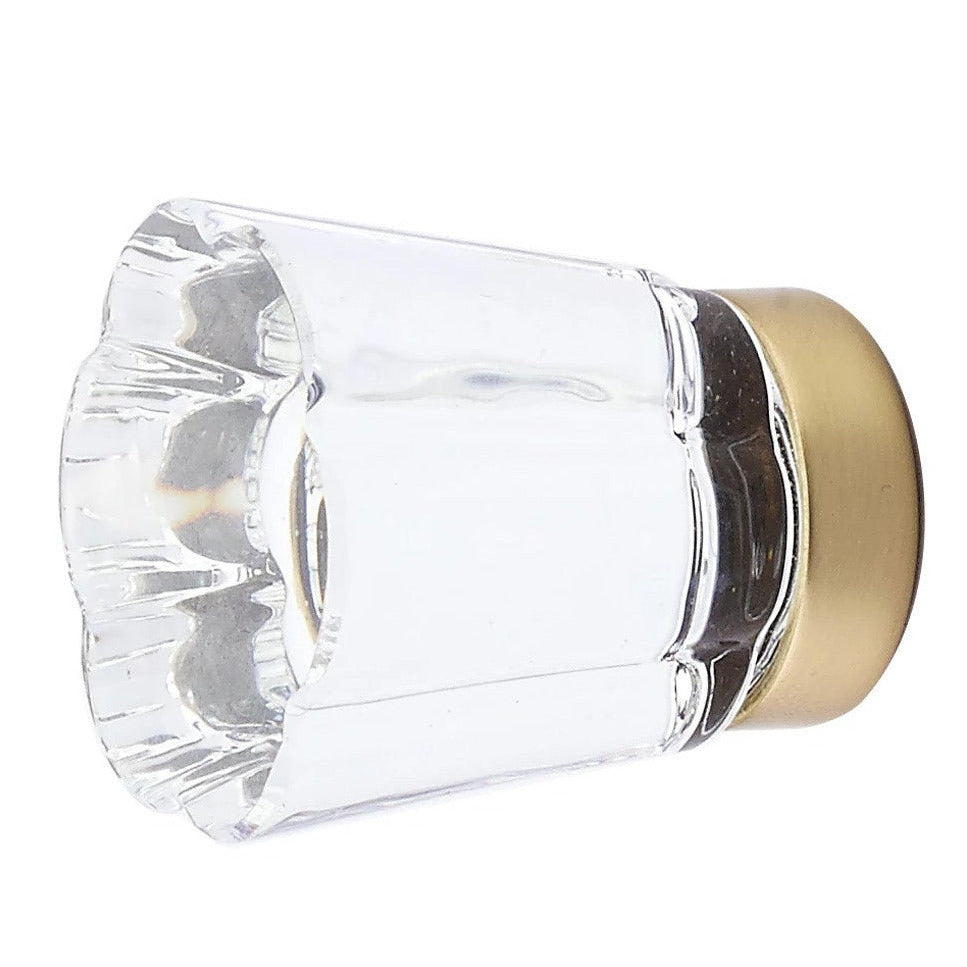 1 1/4 Inch Clear Crystal Glass Forza Cabinet & Furniture Knob
