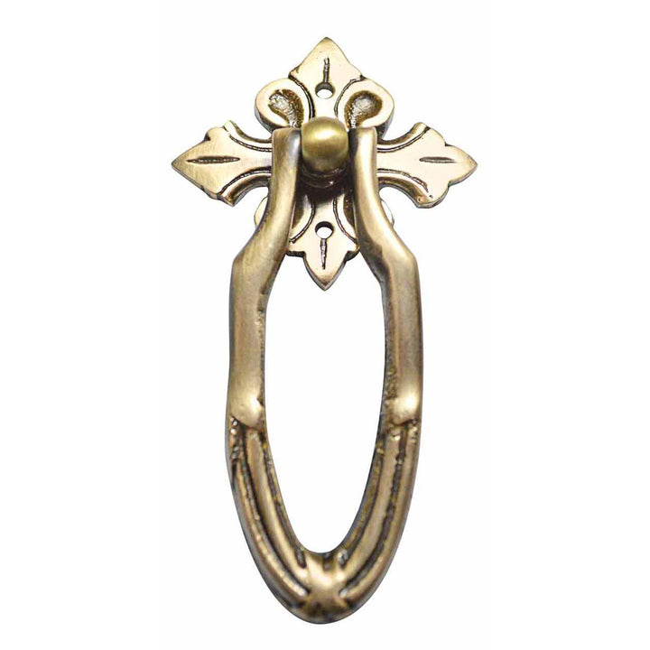 ##Antique Hardware## 3 3/8 Inch Ornate Drop Pull