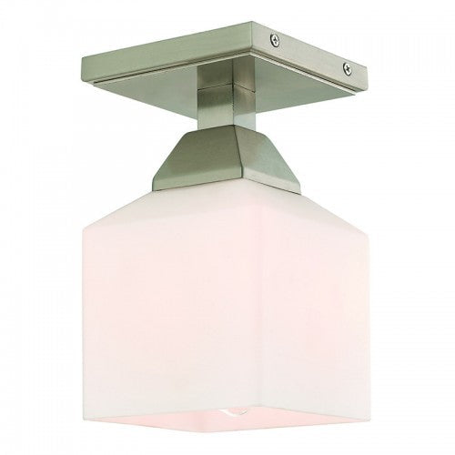 ##Antique Hardware## 1 Light Brushed Nickel Ceiling Mount