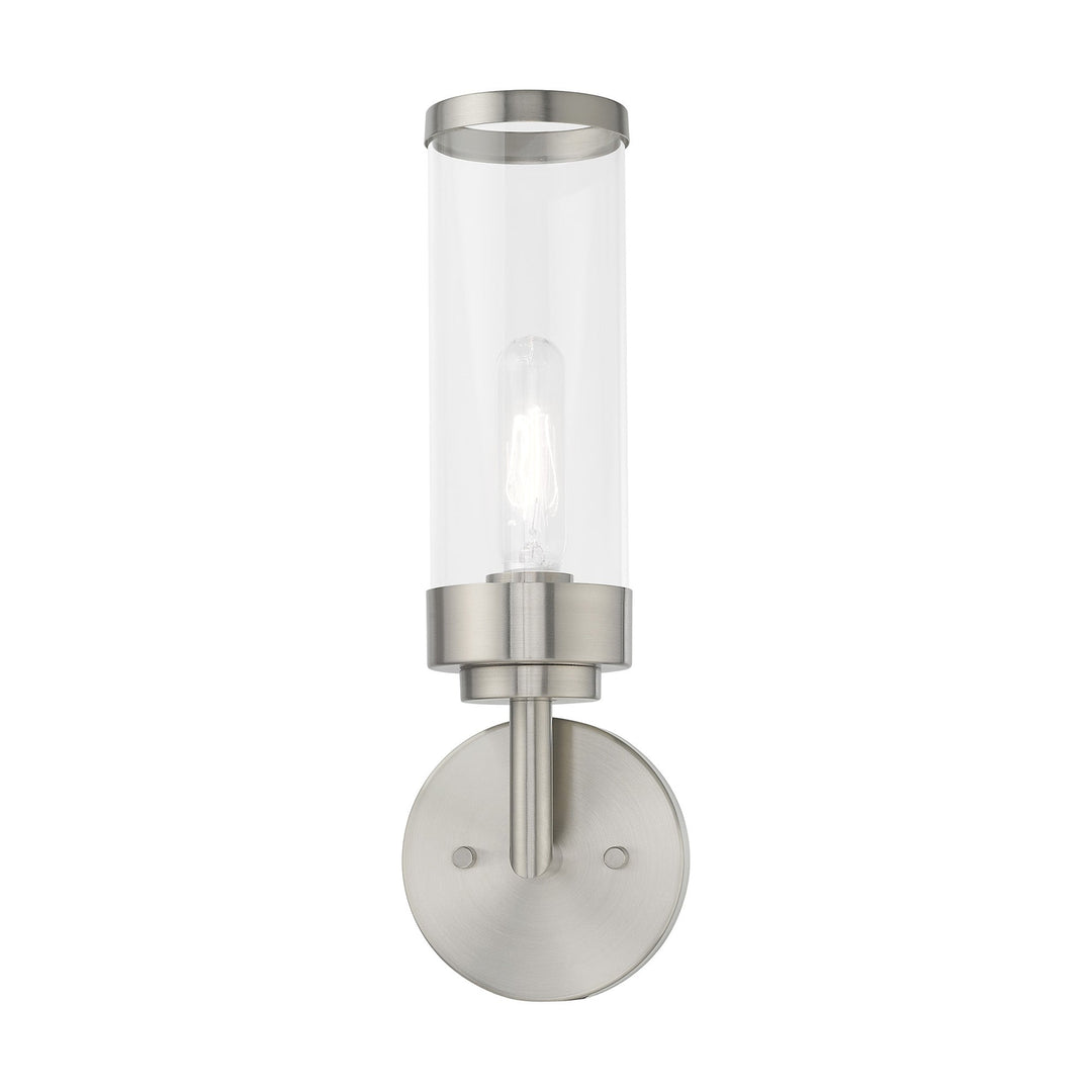 ##Antique Hardware## 1 Light Brushed Nickel ADA Wall Sconce