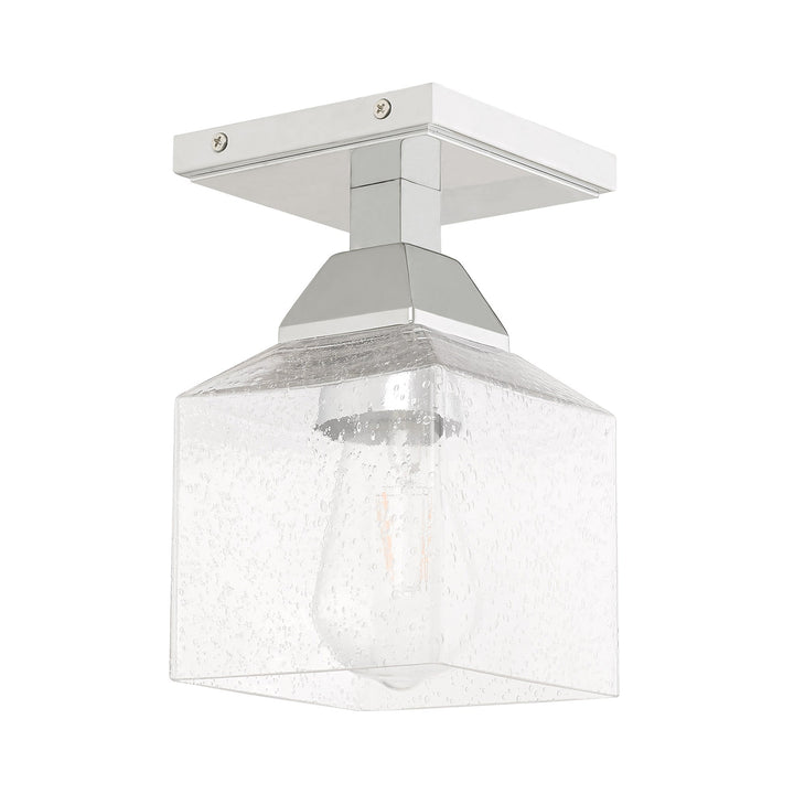 ##Antique Hardware## 1 Light Polished Chrome Ceiling Mount