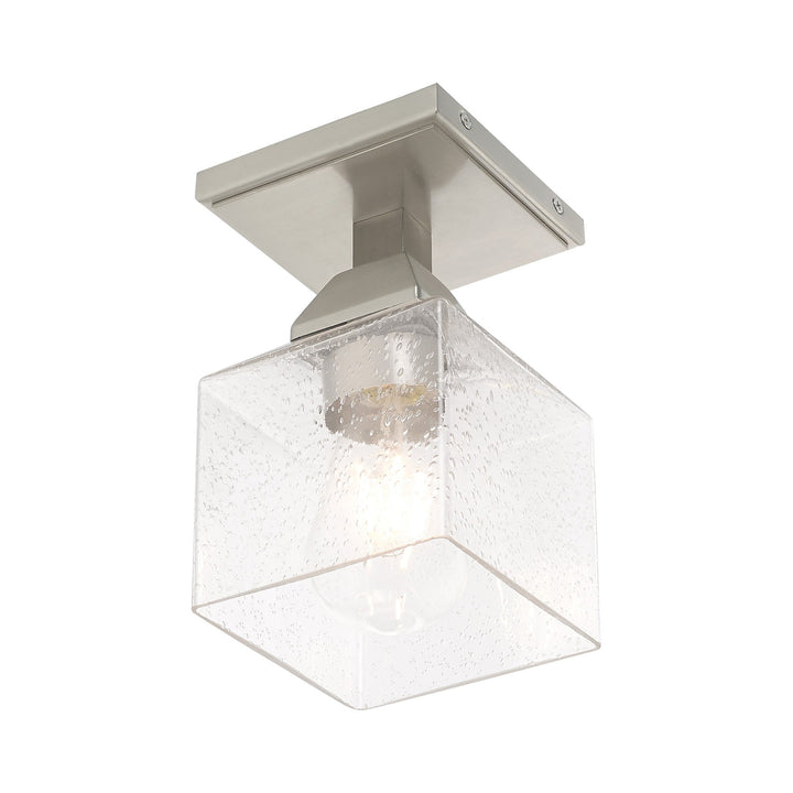 ##Antique Hardware## 1 Light Brushed Nickel Ceiling Mount