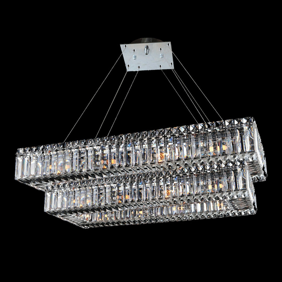 ##Antique Hardware## Baguette 29.5″+19.5″ 2-Tier Pendant