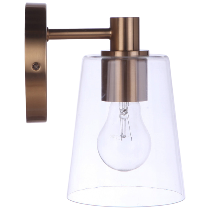 Emilio 1 Light Wall Sconce in Satin Brass