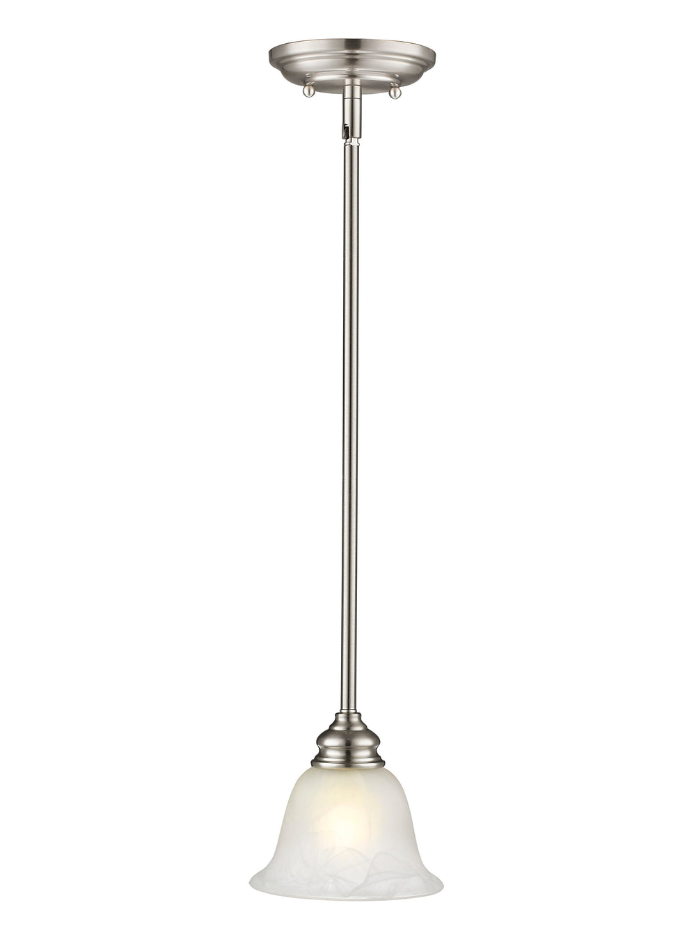 ##Antique Hardware## 1 Light Brushed Nickel Single Pendant