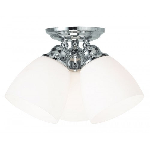 ##Antique Hardware## 3 Light Polished Chrome Ceiling Mount