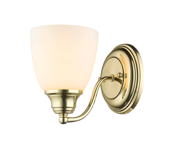 ##Antique Hardware## 1 Light Polished Brass Wall Sconce