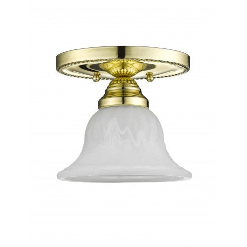 ##Antique Hardware## 1 Light Polished Brass Ceiling Mount