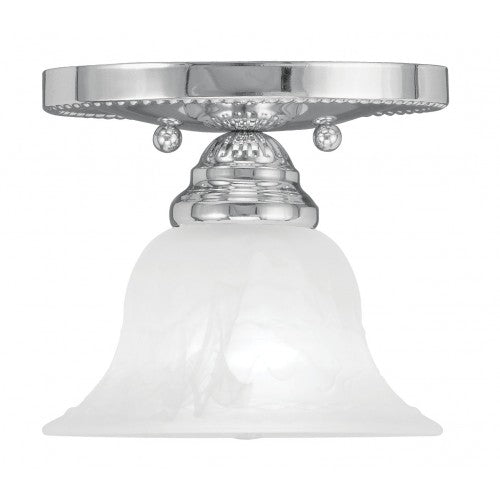 ##Antique Hardware## 1 Light Polished Chrome Ceiling Mount