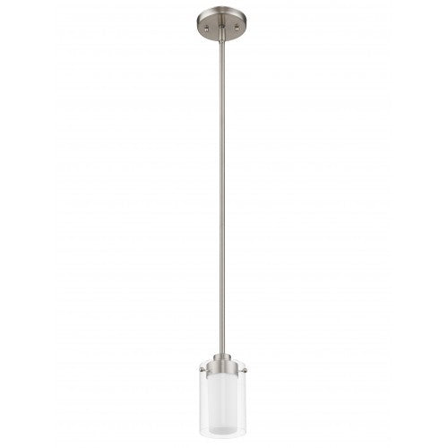 ##Antique Hardware## 1 Light Brushed Nickel Single Pendant