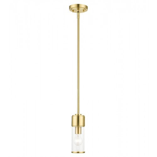##Antique Hardware## 1 Light Satin Brass Mini Pendant