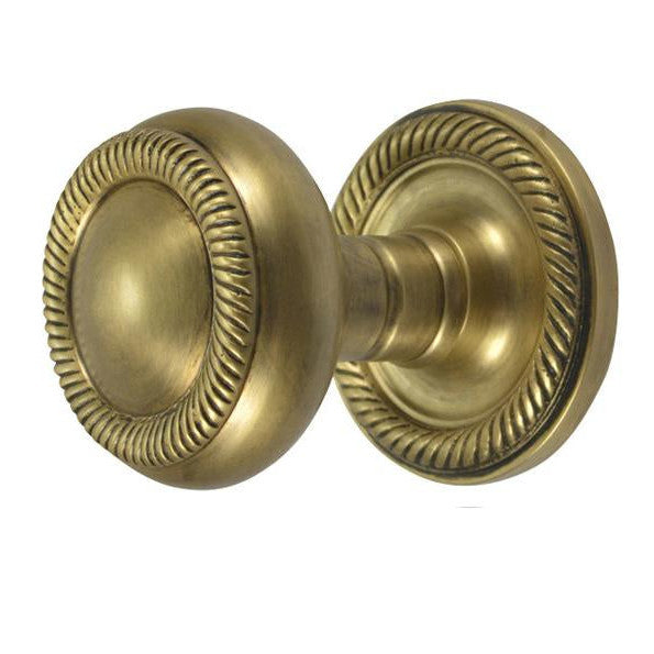 ##Antique Hardware## Georgian Roped Rosette Door Set with Georgian Roped Door Knobs (Several Finishes Available)