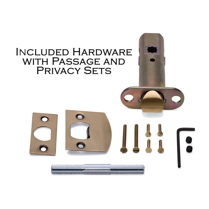 ##Antique Hardware## Solid Brass Rope Door Knob Set With Rope Rosette (Several Finish Options)