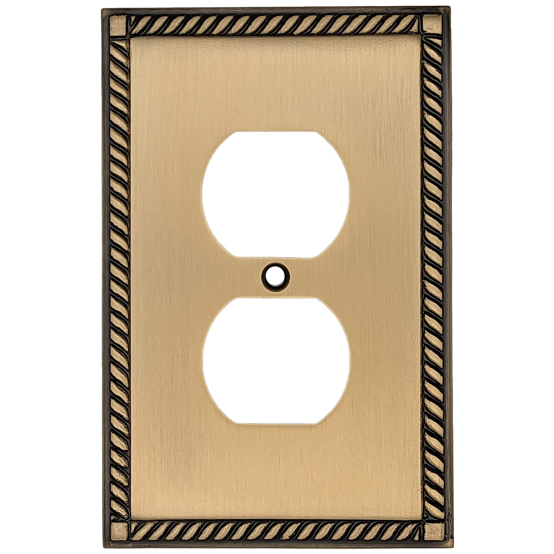 ##Antique Hardware## English Georgian Roped Wall Plate (Several Finishes Available)