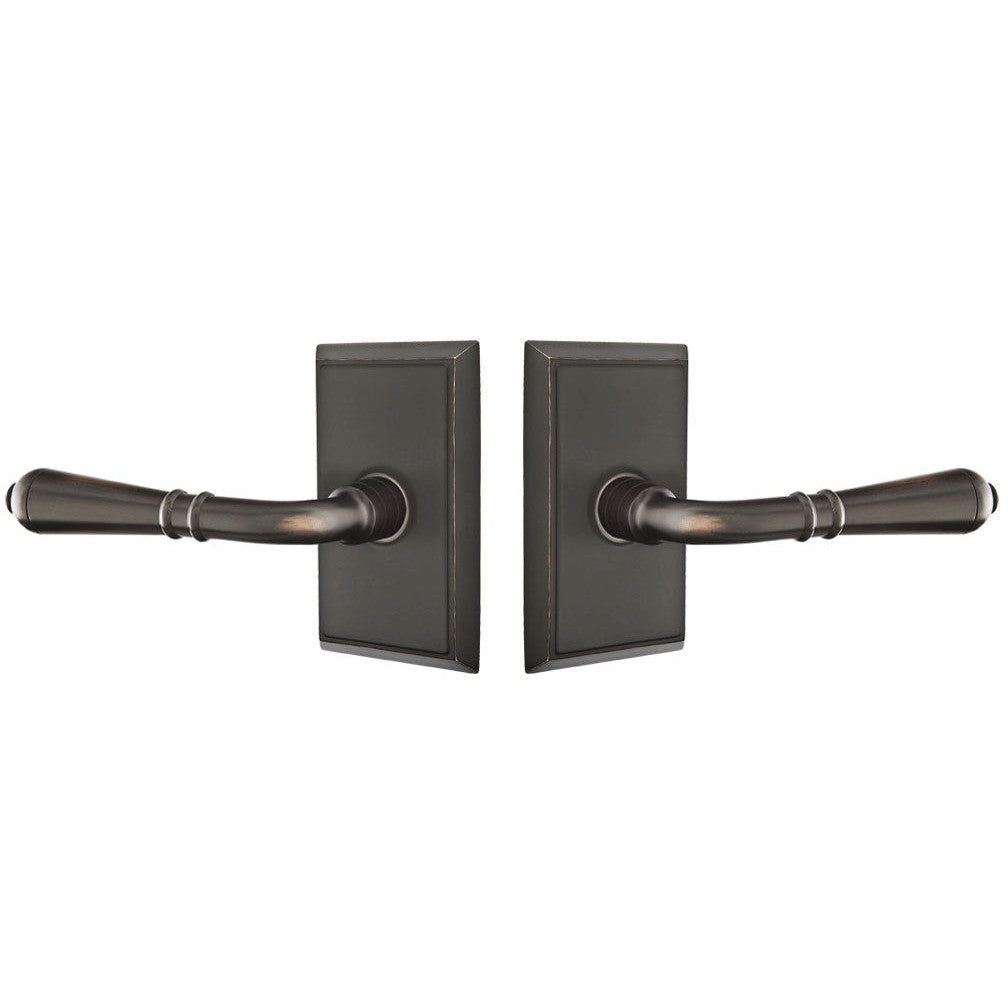 ##Antique Hardware## Emtek Solid Brass Turino Lever With Rectangular Rosette (Many Finishes Available)