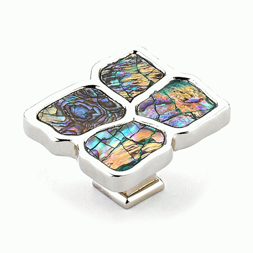 ##Antique Hardware## 1 1/2 Inch Designer Symphony Inlays Imperial Shell Cabinet & Furniture Knob