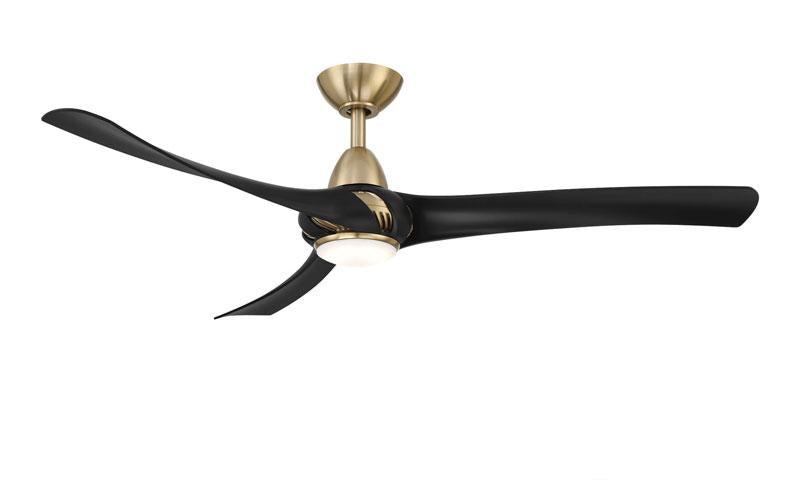 ##Antique Hardware## Droid LED Brushed Brass Ceiling Fan