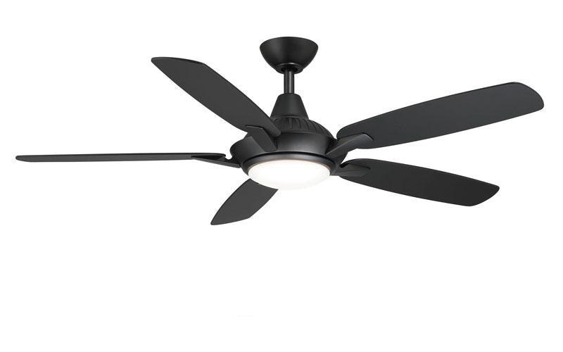 ##Antique Hardware## Solero Matte Black 52 inch ceiling fan