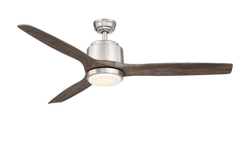 ##Antique Hardware## Reya 56 Inch Nickel Ceiling Fan
