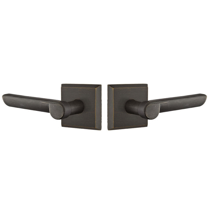 ##Antique Hardware## Sandcast Aurora Lever With Square Rosette