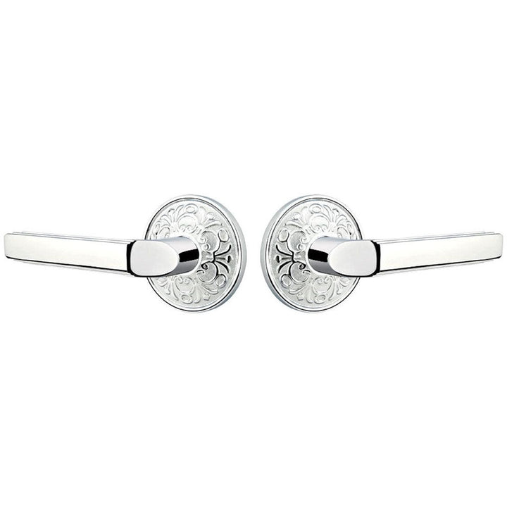 ##Antique Hardware## Solid Brass Milano Lever With Lancaster Rosette