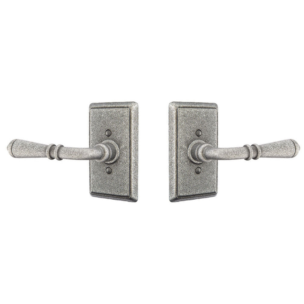 Antique Hardware Emtek Wrought Steel Normandy Lever With Rectangular Rosette EMTEK LEVER DOOR KNOB