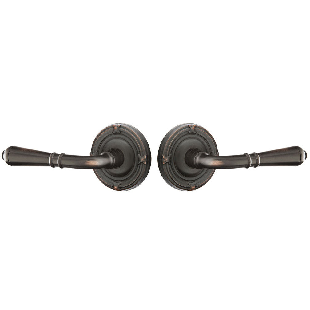##Antique Hardware## Emtek Solid Brass Turino Lever With Ribbon & Reed Rosette (Many Finishes Available)