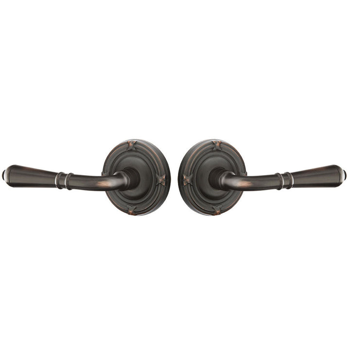 ##Antique Hardware## Emtek Solid Brass Turino Lever With Ribbon & Reed Rosette (Many Finishes Available)