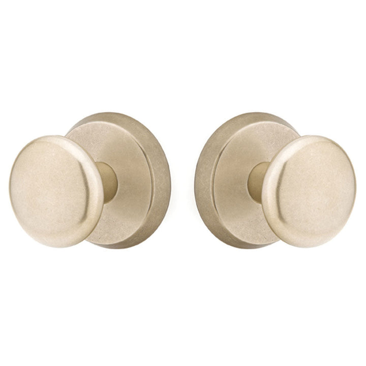##Antique Hardware## Solid Brass Sandcast Winchester Door Knob Set With Disk Rosette