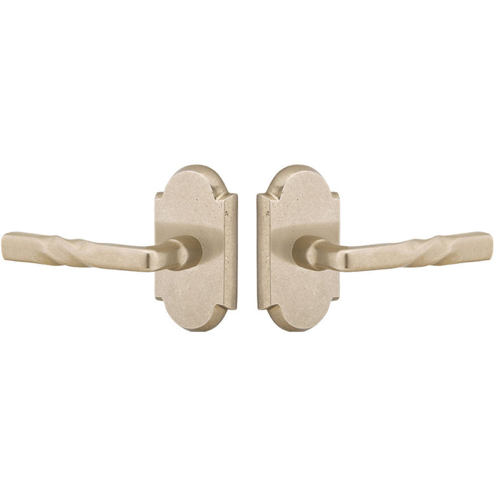 ##Antique Hardware## Solid Brass Sandcast Montrose Lever With Arched Rosette