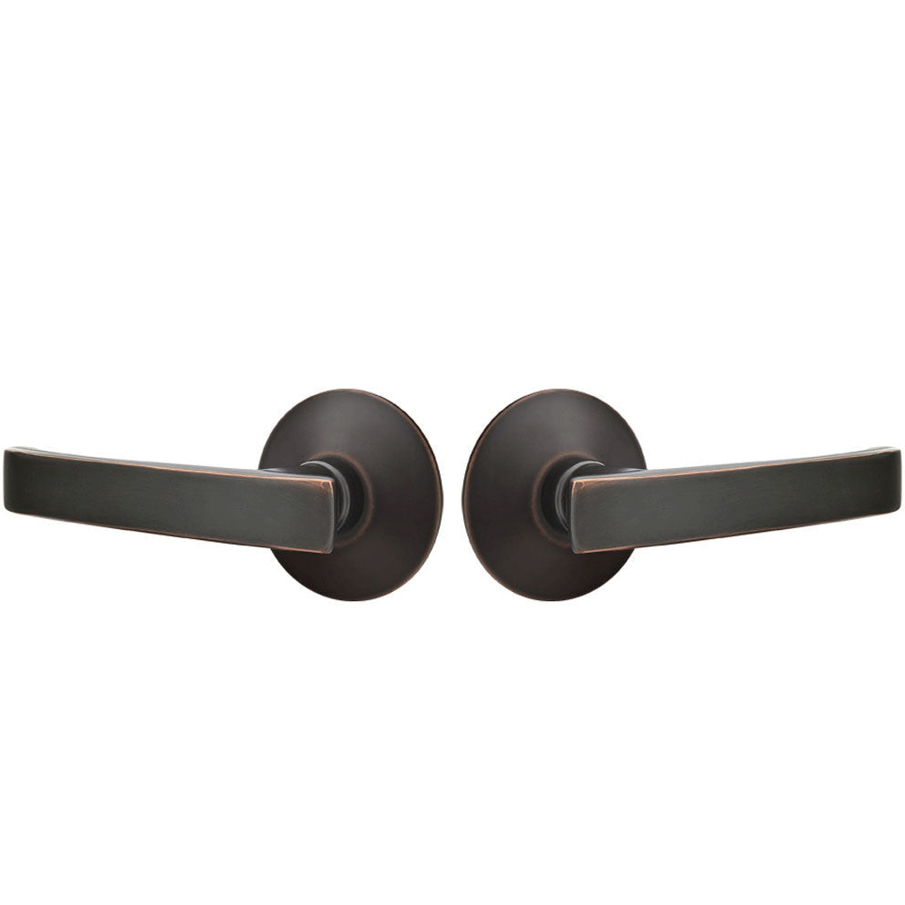 Antique Hardware Emtek Solid Brass Geneva Lever With Modern Rosette (Several Finish Options) EMTEK LEVER DOOR KNOB