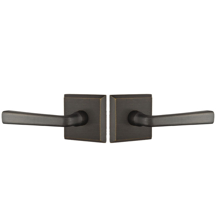 ##Antique Hardware## Solid Brass Sandcast Cimarron Lever With Square Rosette