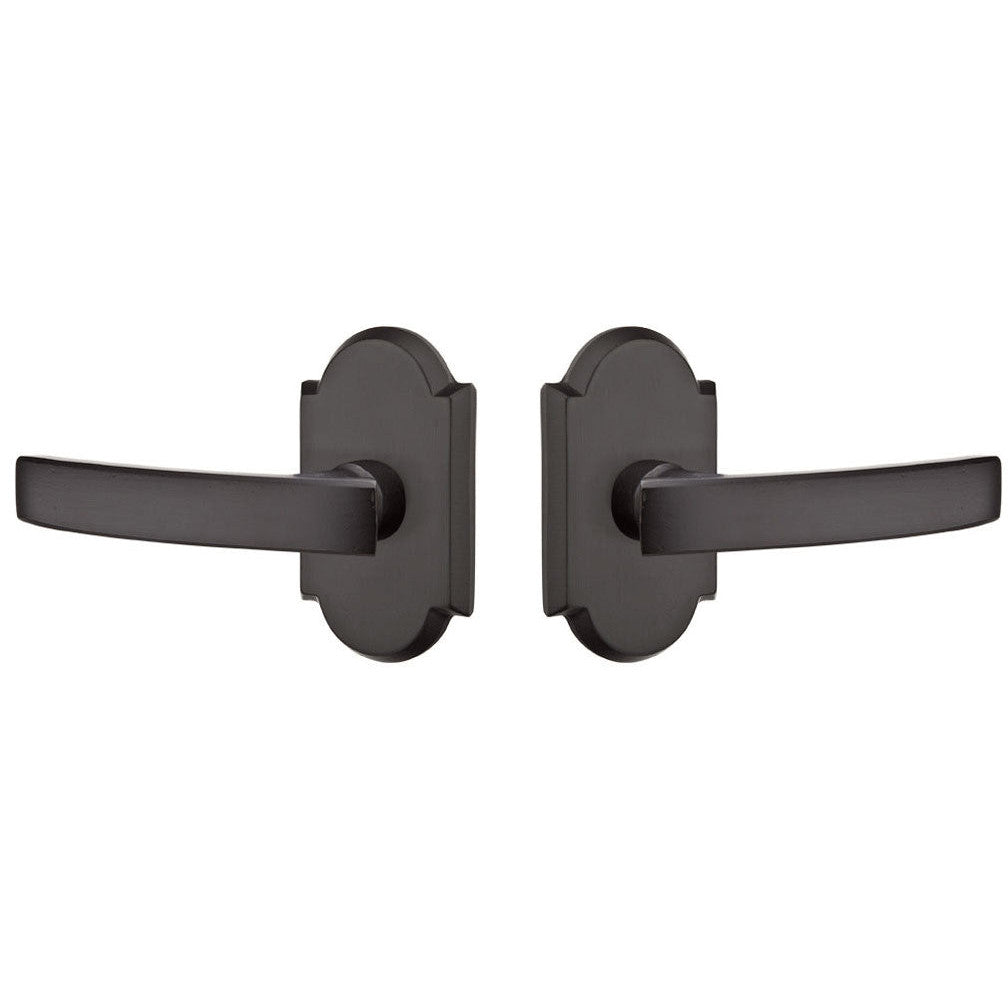 ##Antique Hardware## Emtek Solid Brass Sandcast Yuma Lever With Arched Rosette