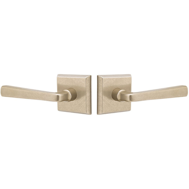 ##Antique Hardware## Sandcast Cimarron Lever With Square Rosette