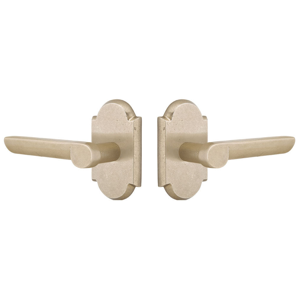 ##Antique Hardware## Solid Brass Sandcast Aurora Lever With Arched Rosette