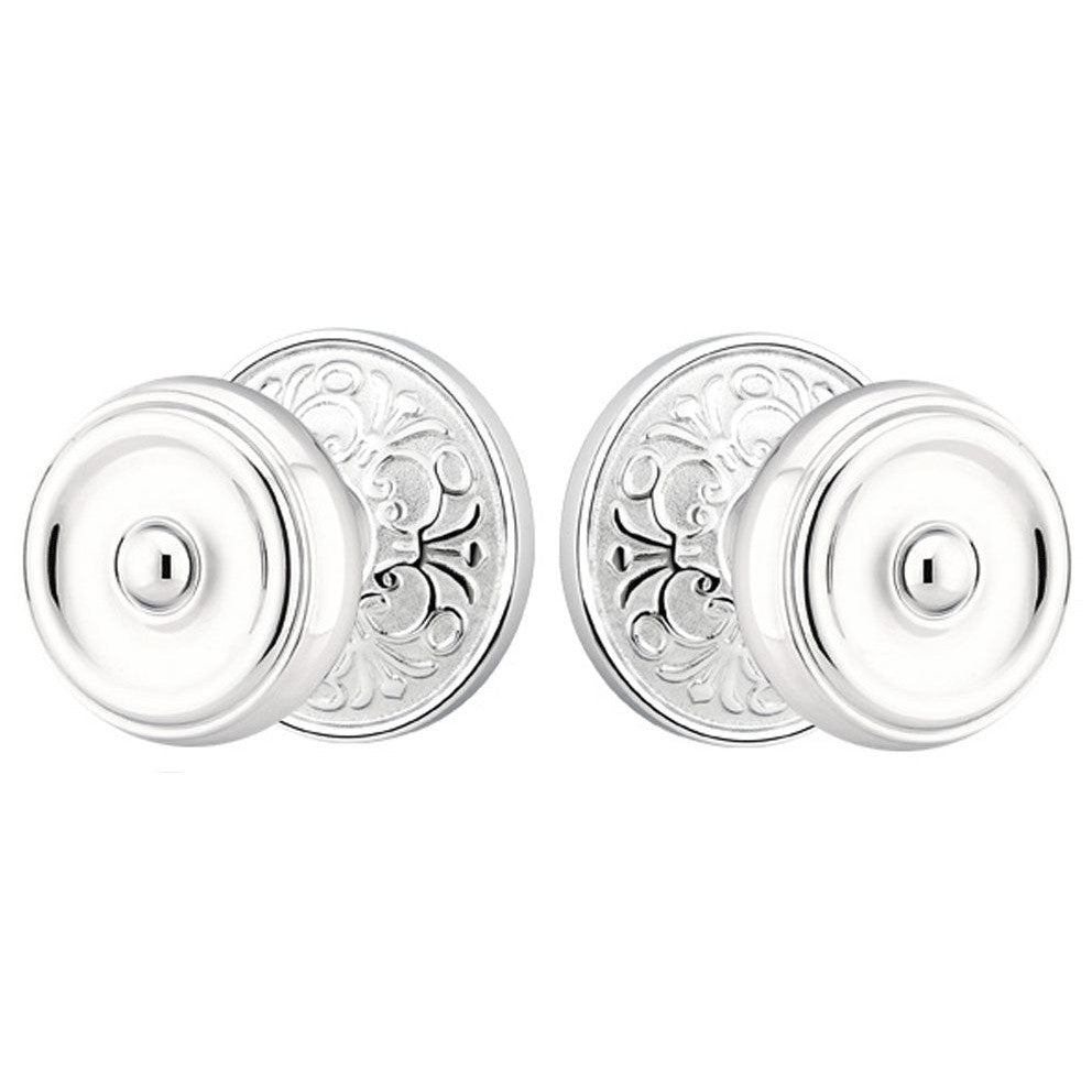 ##Antique Hardware## Emtek Solid Brass Waverly Door Knob Set With Lancaster Rosette (Several Finishes Available)