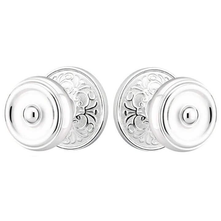 ##Antique Hardware## Emtek Solid Brass Waverly Door Knob Set With Lancaster Rosette (Several Finishes Available)