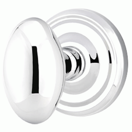 ##Antique Hardware## Emtek Solid Brass Egg Door Knob Set With Regular Rosette (Several Finish Options)