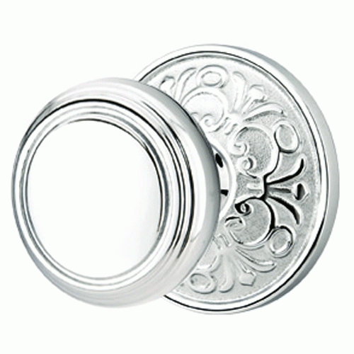 ##Antique Hardware## Solid Brass Norwich Door Knob Set With Lancaster Rosette (Several Finish Options)