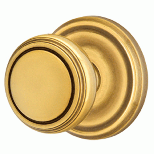##Antique Hardware## Solid Brass Norwich Door Knob Set With Regular Rosette (Several Finish Options)
