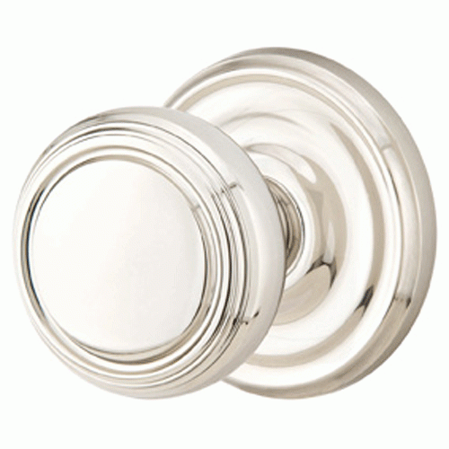 ##Antique Hardware## Solid Brass Norwich Door Knob Set With Regular Rosette (Several Finish Options)