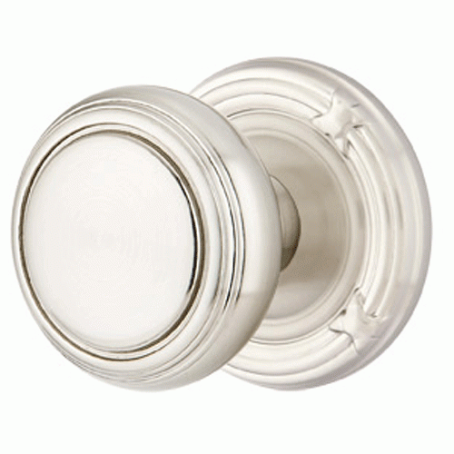 ##Antique Hardware## Solid Brass Norwich Door Knob Set With Ribbon & Reed Rosette (Several Finish Options)