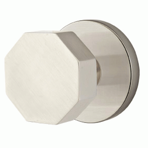 ##Antique Hardware## Solid Brass Octagon Door Knob Set With Disk Rosette (Several Finish Options)