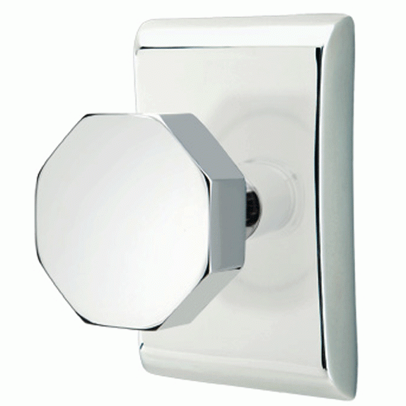 ##Antique Hardware## Emtek Solid Brass Octagon Door Knob Set With Neos Rosette (Several Finish Options)