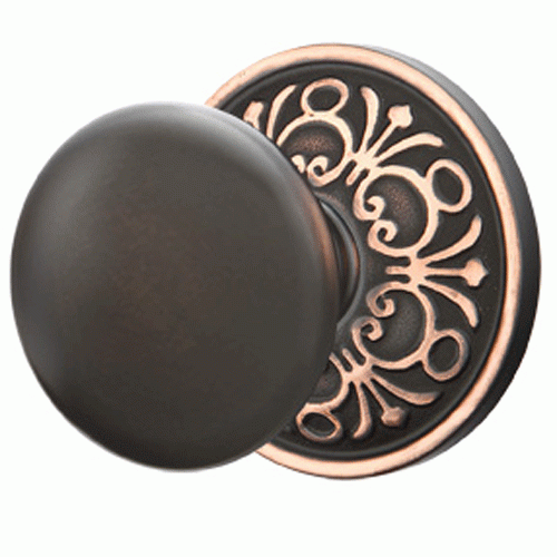 ##Antique Hardware## Solid Brass Providence Door Knob Set With Lancaster Rosette (Several Finish Options)