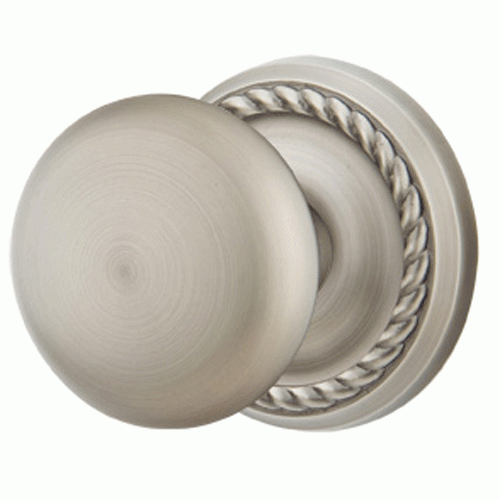 ##Antique Hardware## Solid Brass Providence Door Knob Set With Rope Rosette (Several Finish Options)