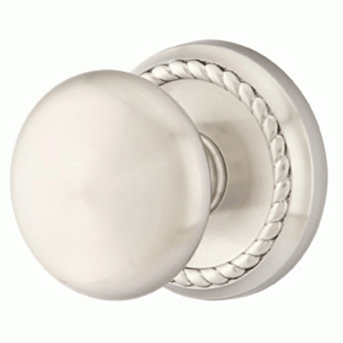 ##Antique Hardware## Solid Brass Providence Door Knob Set With Rope Rosette (Several Finish Options)