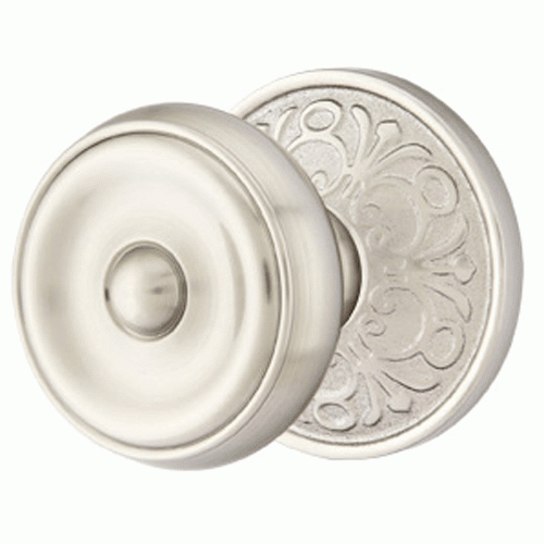 ##Antique Hardware## Emtek Solid Brass Waverly Door Knob Set With Lancaster Rosette (Several Finishes Available)