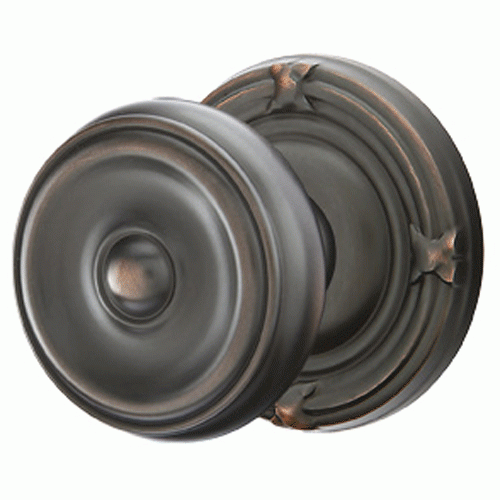 ##Antique Hardware## Solid Brass Waverly Door Knob Set With Ribbon & Reed Rosette (Several Finish Options)