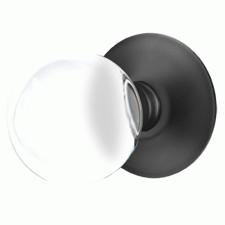 ##Antique Hardware## Crystal Bristol Door Knob Set With Modern Rosette (Several Finish Options)